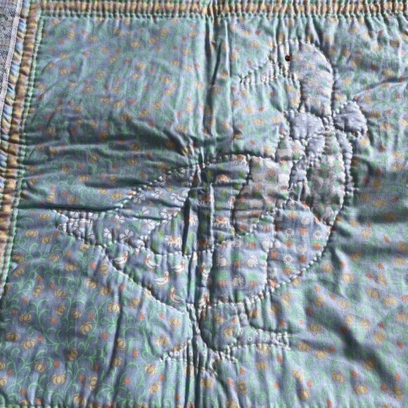 Set 2 Handmade Handmade Quilted Ruffled Throw Pillow Shames u Ducks Cottagecore - Picture 2 of 5